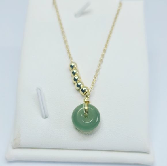 Natural Jade Stainless steel necklace 😍 - Picture 2 of 4